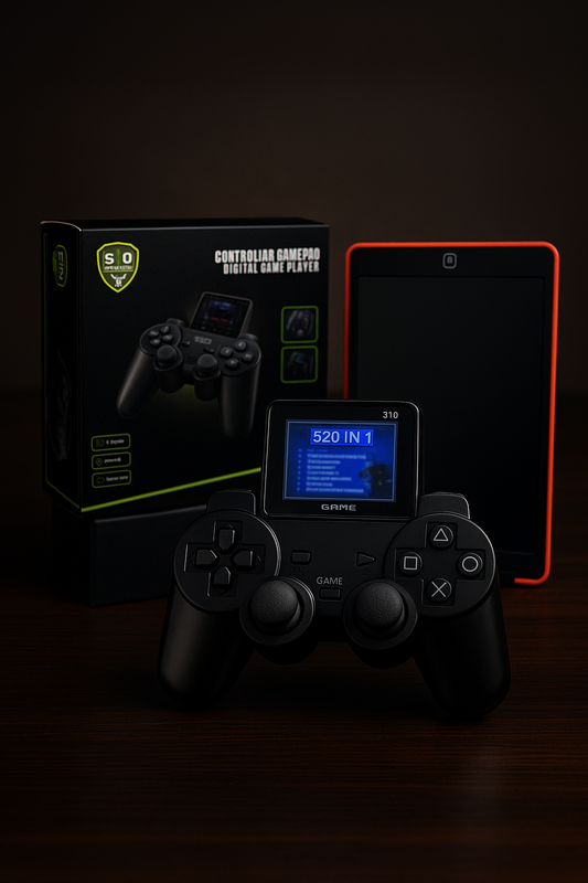 CONTROL DE JUEGOS CON PANTALLA + PIZARRA LED TIPO TABLET GRATIS.